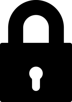 Lock Square Locked Filled Padlock Editable Svg Line Art, Free Vectors File